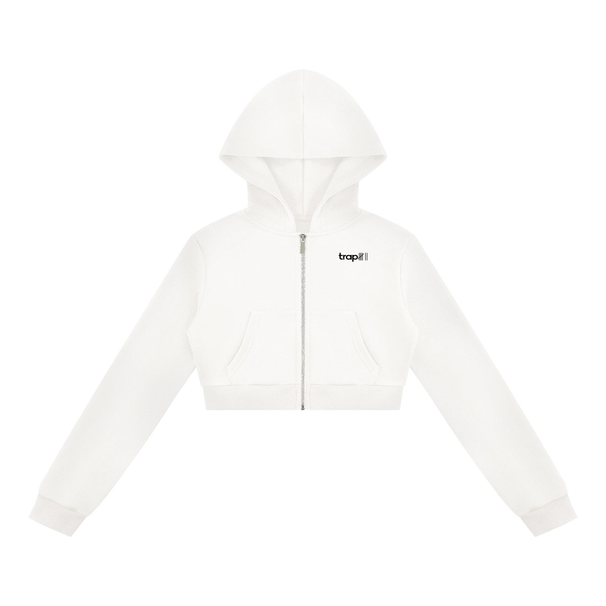 Relaxed Cropped Full-Zip Hoodie
