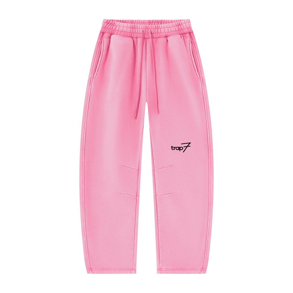 Vintage Wash Barrel-Leg Fleece Sweatpants