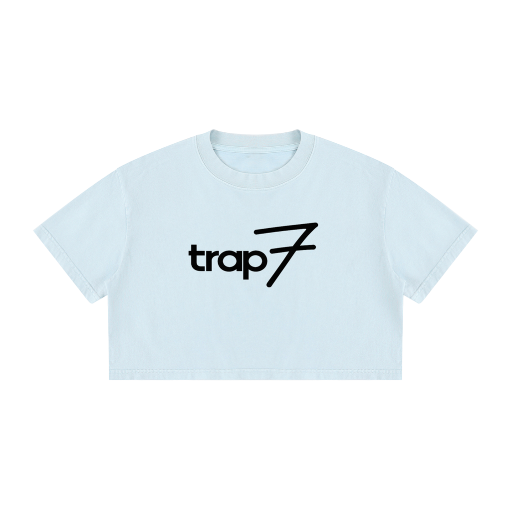 Mineral Wash Cropped Cotton Tee