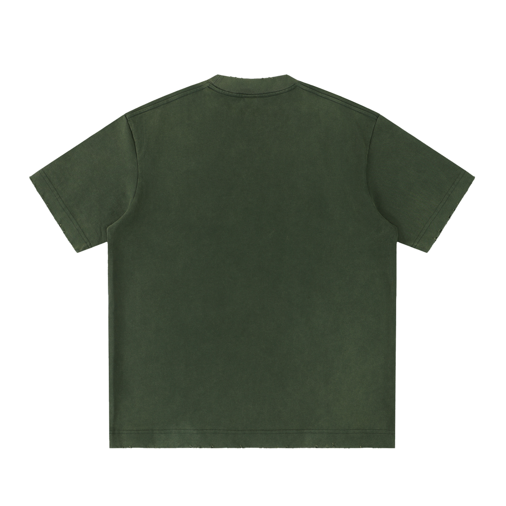 Vintage Washed Frayed-Edge Tee