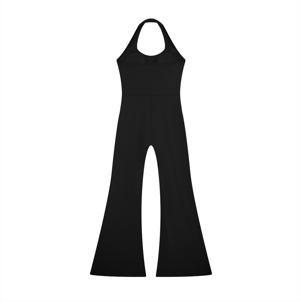 Sleek Halter Flare Jumpsuit