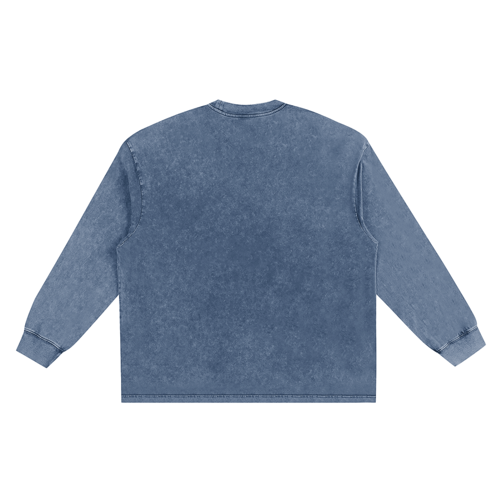 Snow Washed Raw-Edge Tee