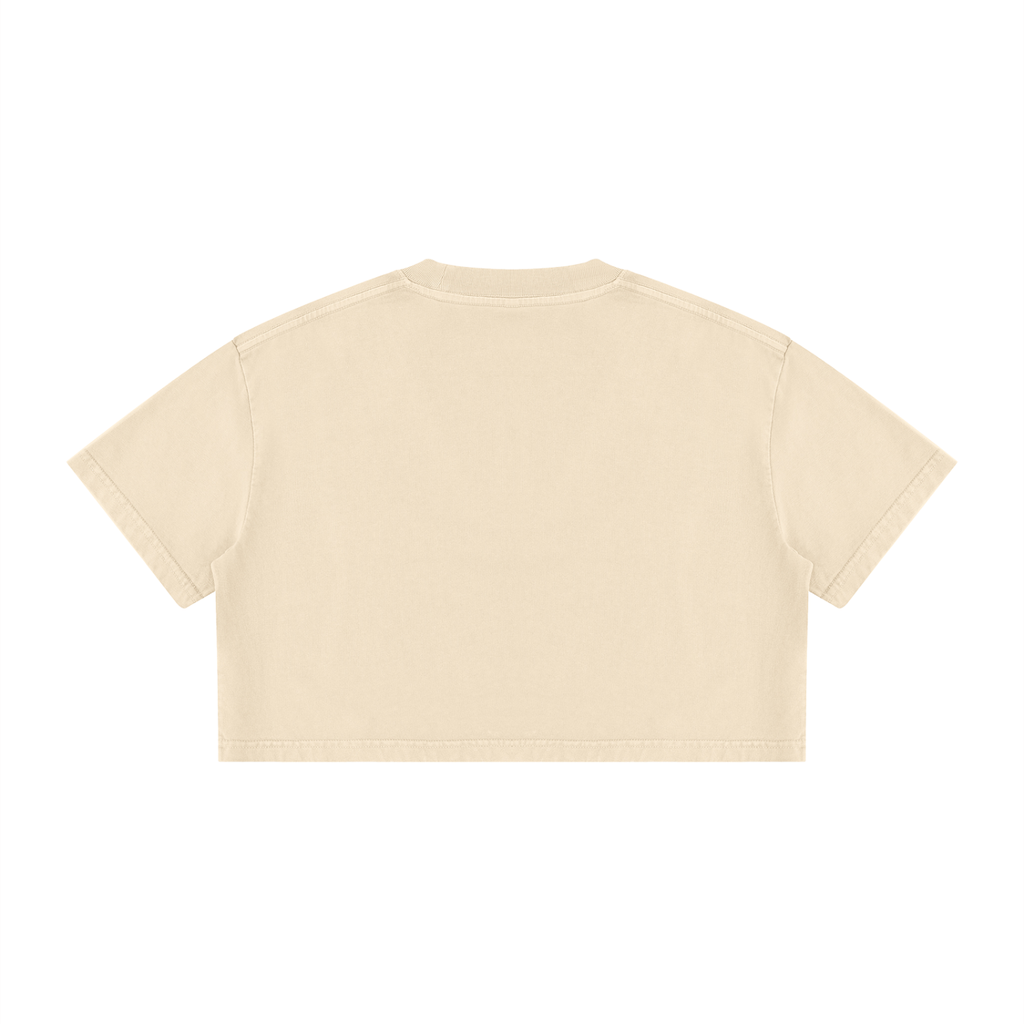 Mineral Wash Cropped Cotton Tee