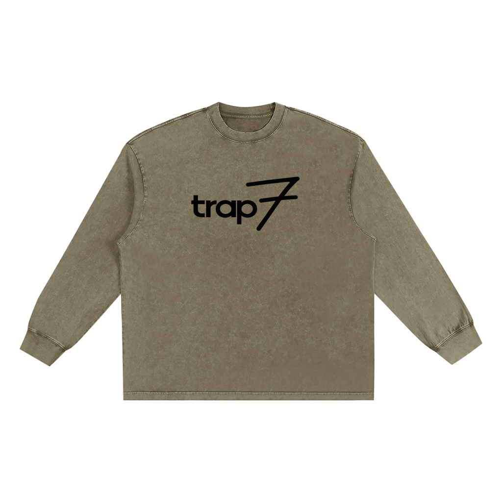 Snow Washed Raw-Edge Tee