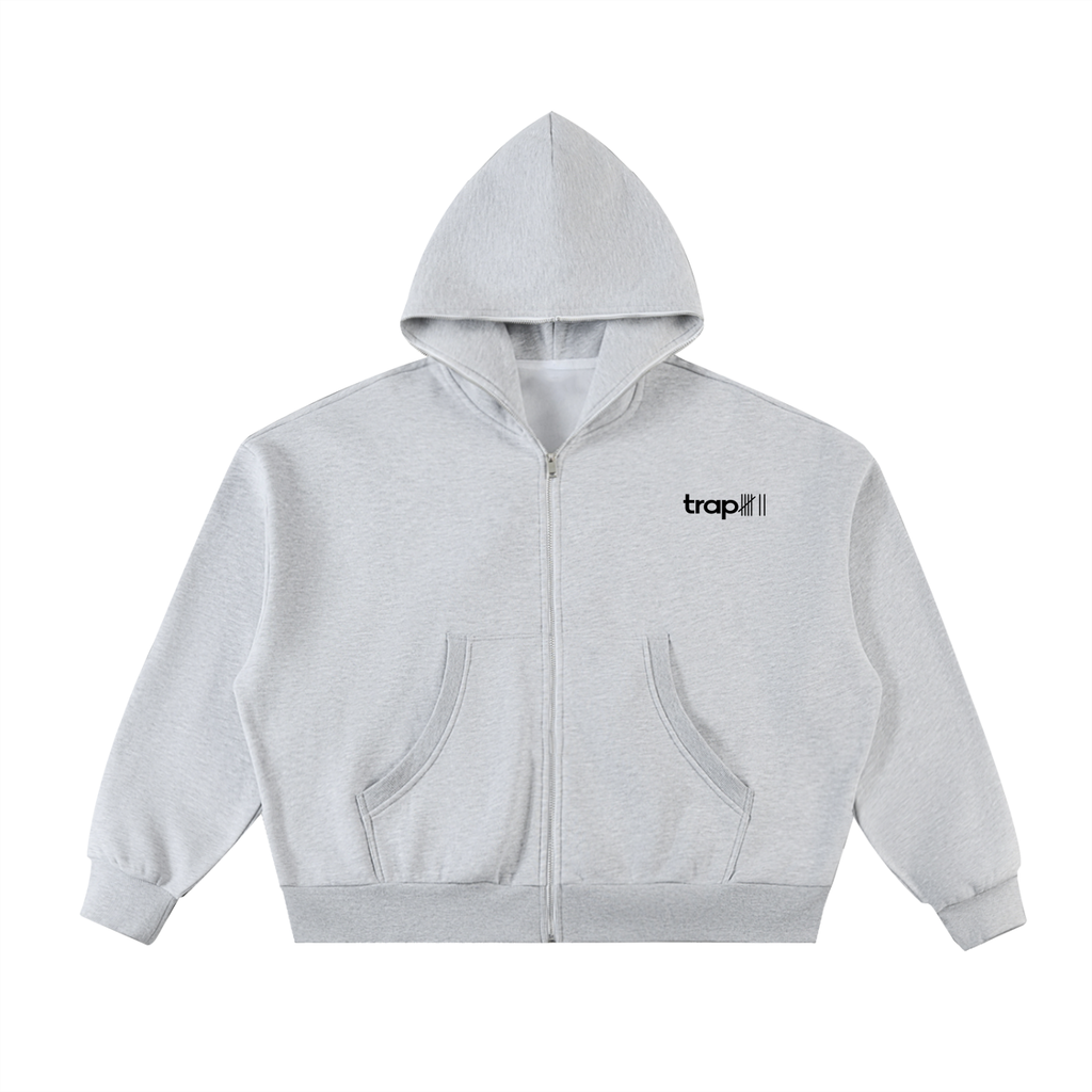 Cozy Boxy Full-Zip Fleece Hoodie