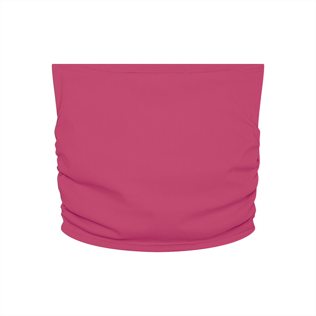 Ruched Cropped Tube Top